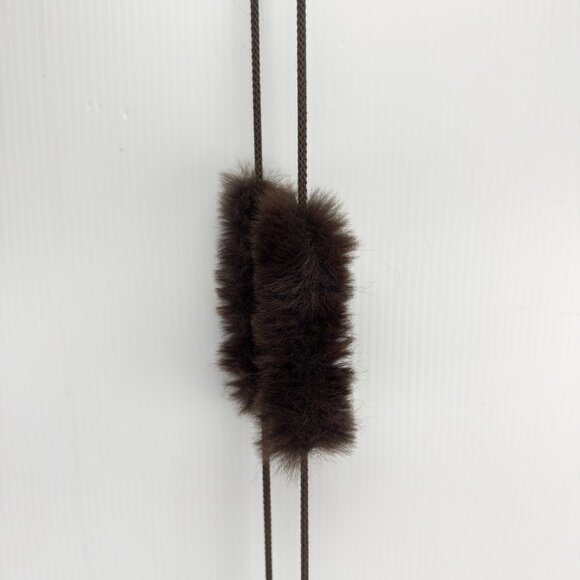 FURIOUS FUR Faux Fur Chocolate Brown Vegan Fluffy Plush Warm Winter Mitains OS - Picture 4 of 6